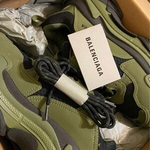 Balenciaga Green and Black Sneakers